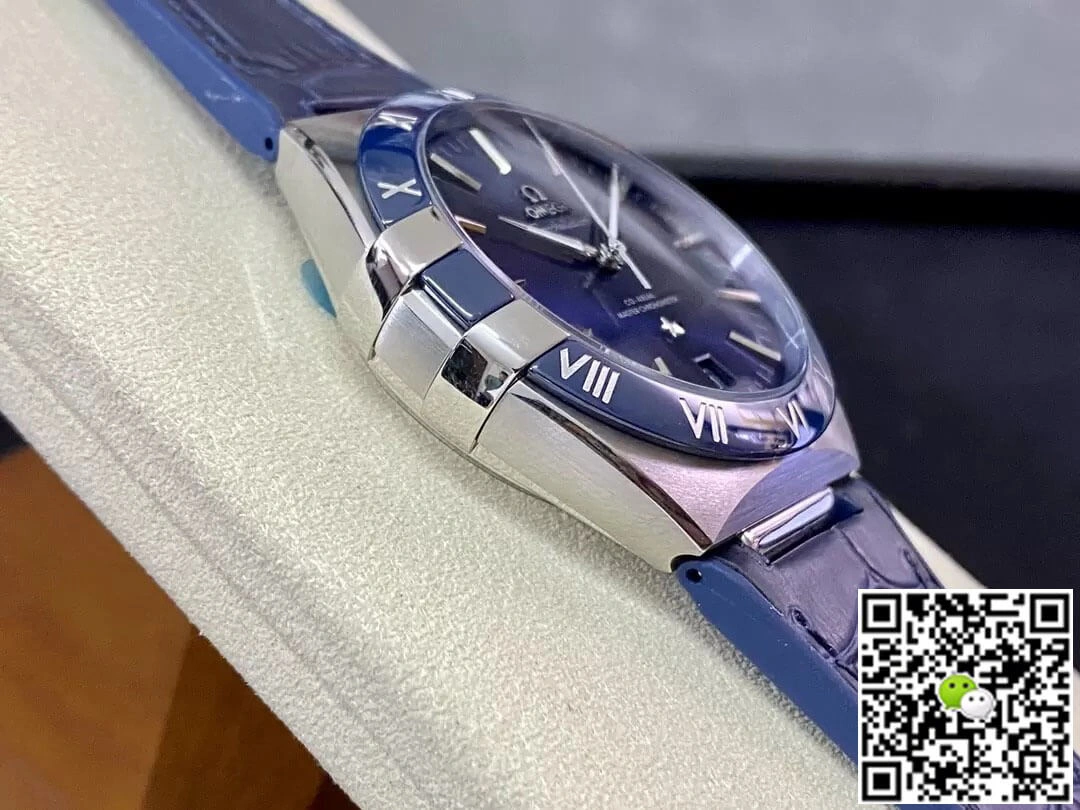 SBF Omega Constellation 131.33.41.21.03.001 VS Factory 1:1 Best Edition Replica Watch Blue Leather Strap